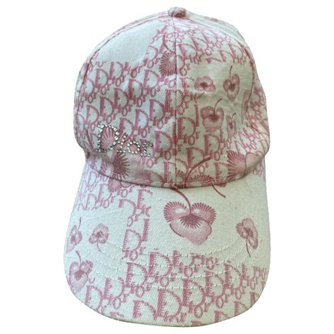 Casquette Dior Coton rose.